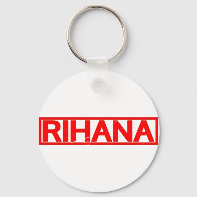Rihana Stamp Keychain (Front)