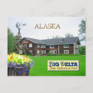 Rika's Landing Roadhouse, Big Delta, Alaska Postcard