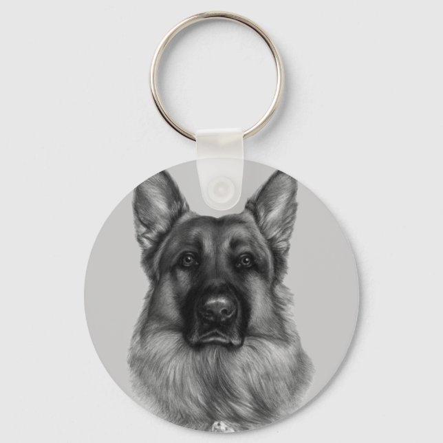 Rikko, German Shepherd Keychain (Front)