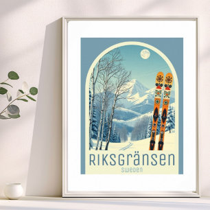 Riksgränsen Sweden ski resort Poster