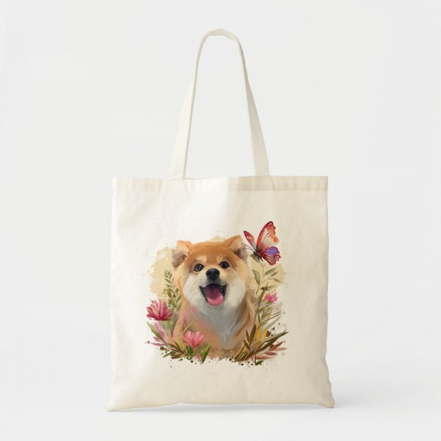 Riku and the butterfly tote bag (Front)