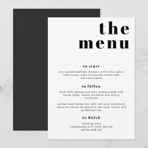RILEY Bold Modern Retro Let's Eat Menu Card