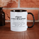 RILEY Chaos Coordinator Definition Office Coworker Mug<br><div class="desc">This ceramic mug features a modern font combination and fun definition of 'chaos coordinator'. This coffee cup is the perfect gift for your favourite office manager,  coworker,  boss,  or even a busy mama out there.</div>