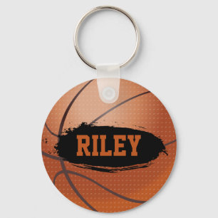 Riley Grunge Basketball Keychain / Keyring