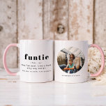 RILEY Modern Cute Funtie Definition Photo Auntie Mug<br><div class="desc">This ceramic mug features a modern font combination and fun definition of 'funtie'. This coffee cup is the perfect gift for your favourite auntie out there for her birthday,  as a pregnancy announcement or for Christmas. Easily add your photo onto the other side for a fun personal touch.</div>