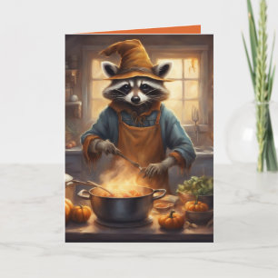 Riley Raccoon Halloween recipe funny Halloween Card