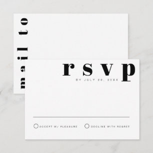 RILEY Retro Bold Carte postale moderne RSVP