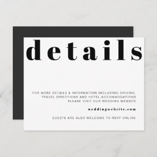 RILEY Retro Bold Modern Mariage Détails Carte