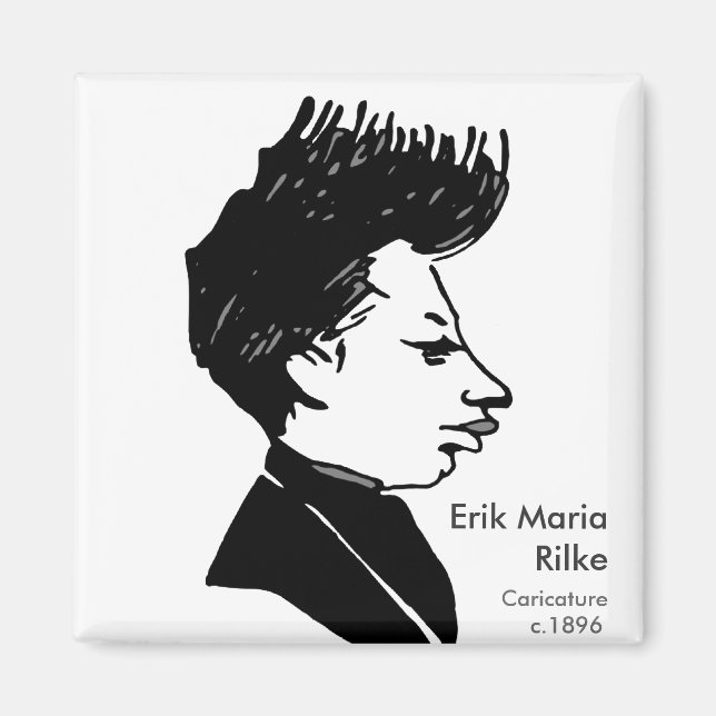 Rilke - Caricature Magnet (Front)