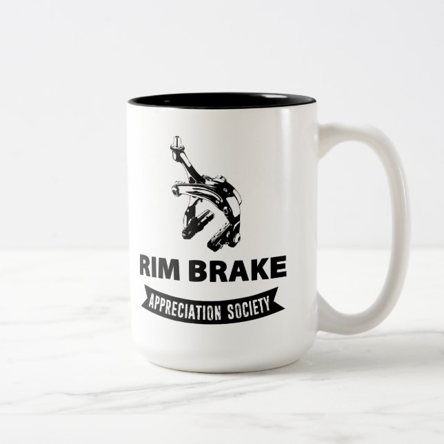 Rim Brake Appreciation Society Two-Tone Coffee Mug (Right)