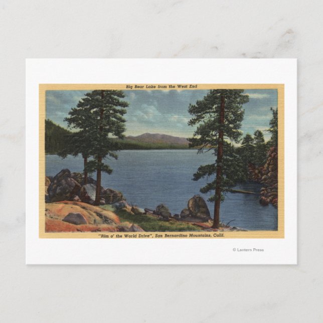 Rim O' the World Drive, West End View Postcard (Front)