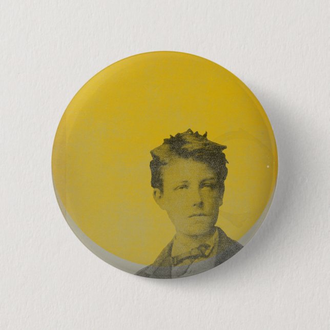 Rimbaud 2 Inch Round Button (Front)