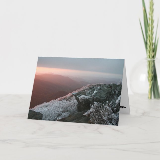 Rime Ice Christmas Greeting Card (Front)