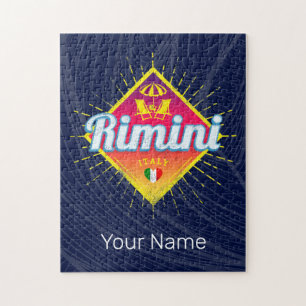 Rimini Emilia-Romagna Italy Retro Sunset Vintage Jigsaw Puzzle