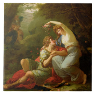 Rinaldo and Armida, 1771 (oil on canvas) Tile