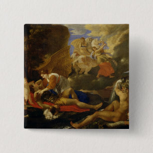 Rinaldo and Armida 2 Inch Square Button