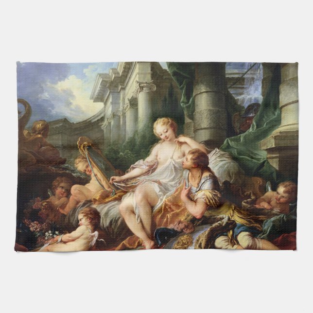 Rinaldo and Armida by François Boucher Kitchen Towel (Horizontal)