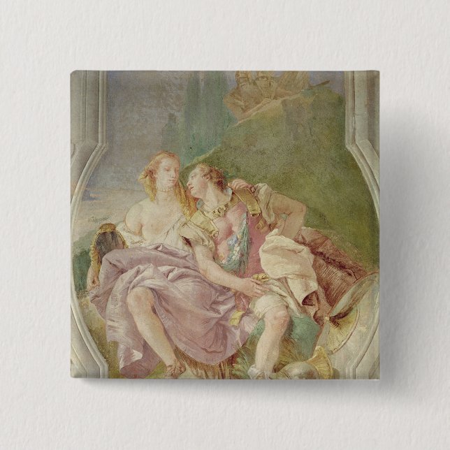 Rinaldo Enchanted by Armida 2 Inch Square Button (Front)