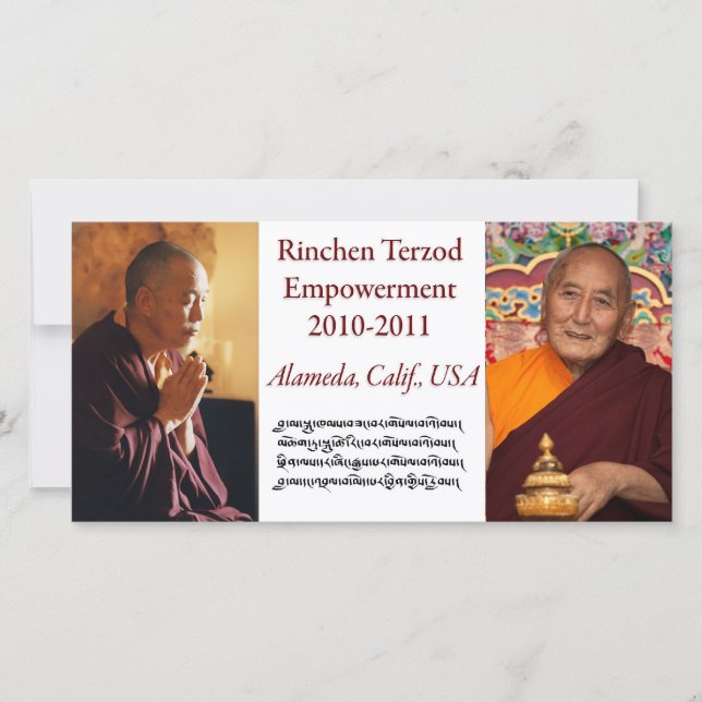 Rinchen Terzod Empowerment Card (Front)