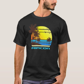Rincon Beach Surf Sail Sunset Palms Ocean Vacay T-Shirt