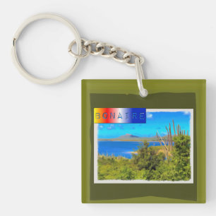 Rincon, Bonaire Watercolor Keychain