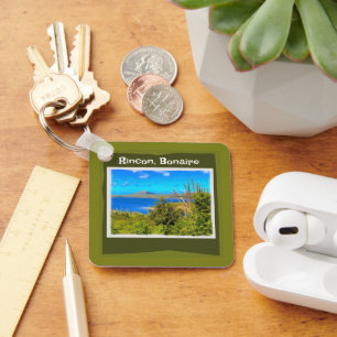 Rincon, Bonaire Watercolor Keychain