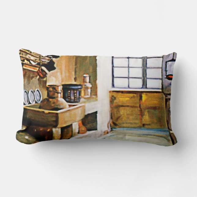 Rincón gallego (Apunte)/Galician nook (Sketch) Lumbar Pillow (Front)