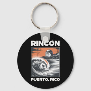 Rincon Puerto Rico Surfing Souvenir  Keychain
