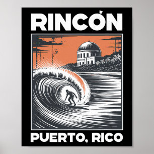Rincon Puerto Rico Surfing Souvenir Poster