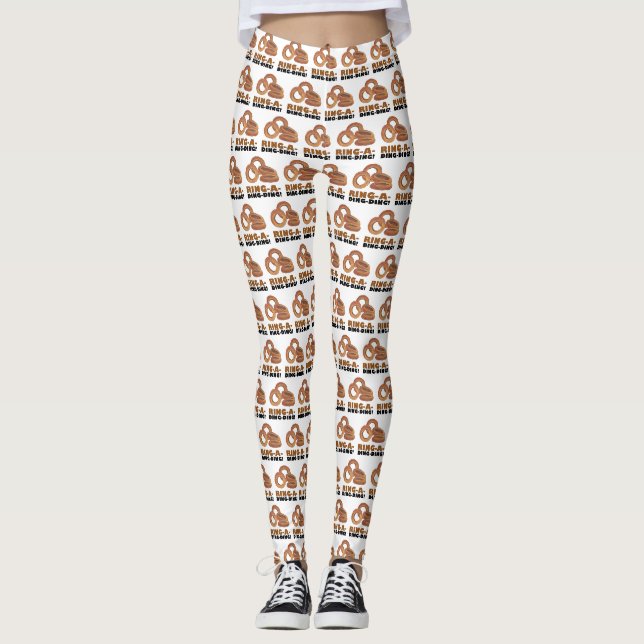 Ring-a-Ding-Ding Bride Wedding Bachelorette Funny Leggings (Front)