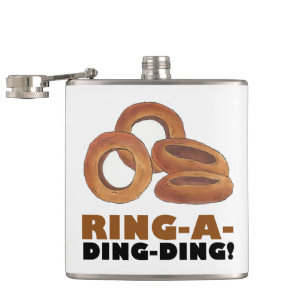 Ring-a-Ding-Ding Personalized Wedding Gag Gift Hip Flask