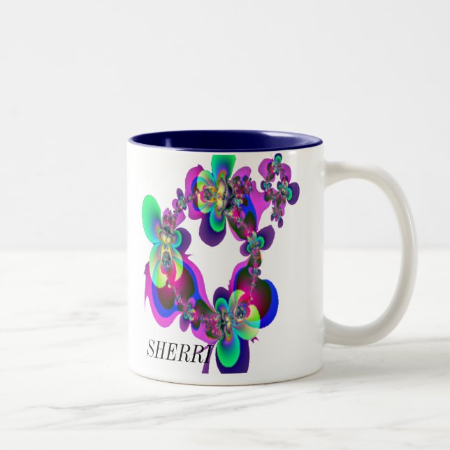 RING AROUND THE POSIES 1 Two-Tone COFFEE MUG (Right)