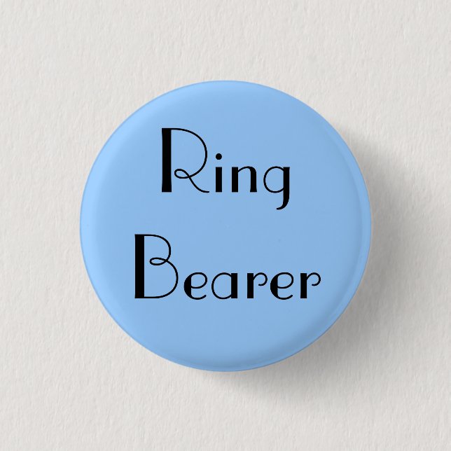 Ring Bearer 1 Inch Round Button (Front)