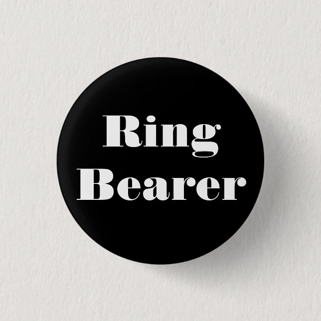Ring Bearer 1 Inch Round Button (Front)