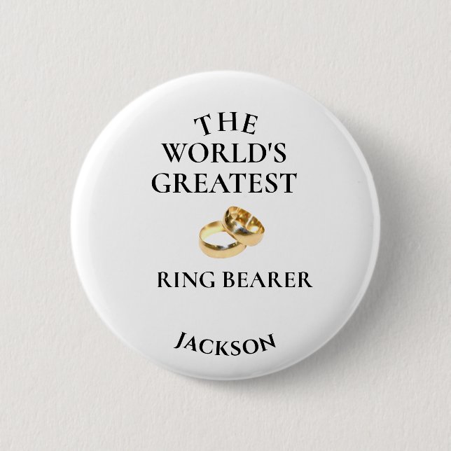 Ring bearer 2 inch round button (Front)