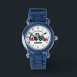 Ring Bearer Backhoe and Hearts Watch<br><div class="desc">Construction backhoe full of hearts for your ring bearer. This watch makes the perfect wedding thank you gift for a special little ring bearer. Personalize with a name to make it extra special.</div>
