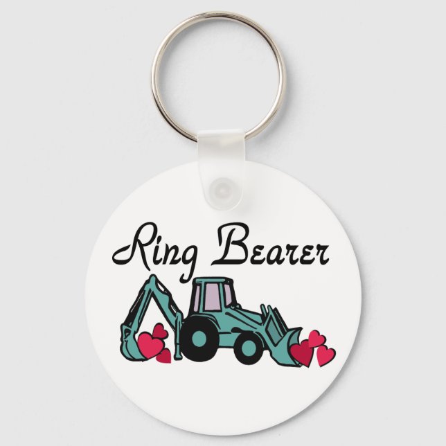 Ring Bearer Backhoe Keychain (Front)
