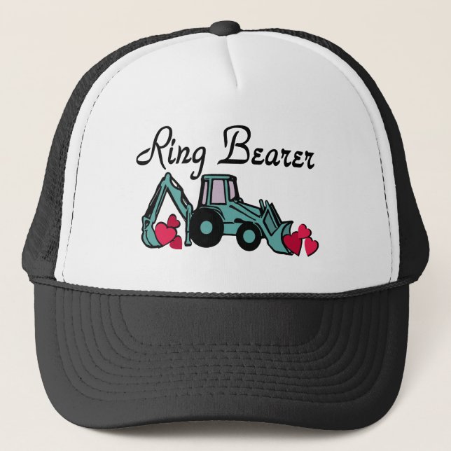 Ring Bearer Backhoe Trucker Hat (Front)