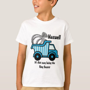 Ring Bearer Blue Dump Truck T-Shirt