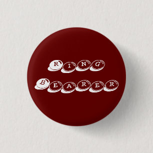"Ring Bearer" - Candy Bits Text 1 Inch Round Button