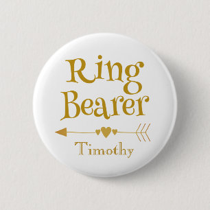 Ring Bearer Charm 2 Inch Round Button