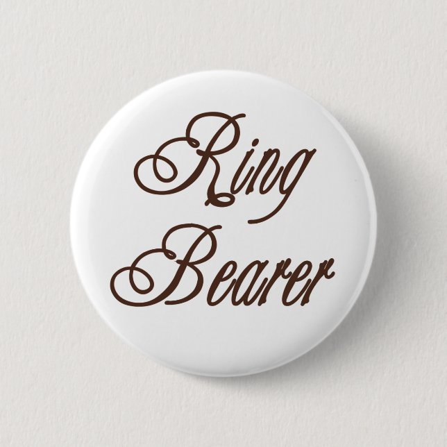 Ring Bearer Classy Browns 2 Inch Round Button (Front)