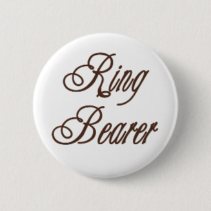 Ring Bearer Classy Browns 2 Inch Round Button