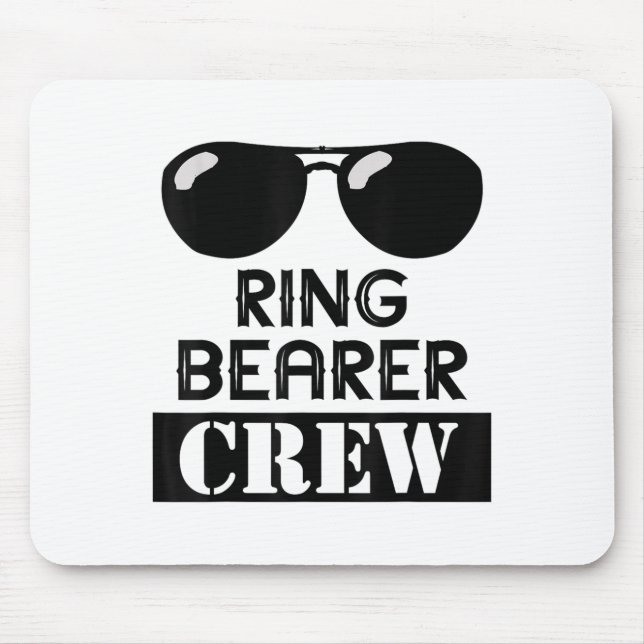 Ring Bearer Crew Ring Wedding Party Sungl Security Mouse Pad (Front)