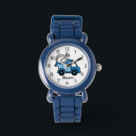 Ring Bearer Dump Truck Watch<br><div class="desc">Blue dump truck ring bearer watch makes the perfect wedding thank you gift for a special little ring bearer. Personalize with a name to make it extra special.</div>