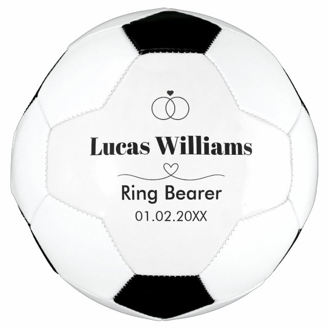 Ring Bearer Gift Personalized Soccer Ball (Front)