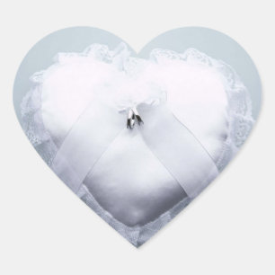 Ring Bearer Heart Pillow Wedding Hearts Sticker