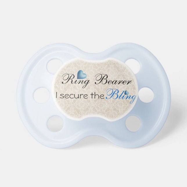 Ring Bearer I Secure the Bling Pacifier (Front)