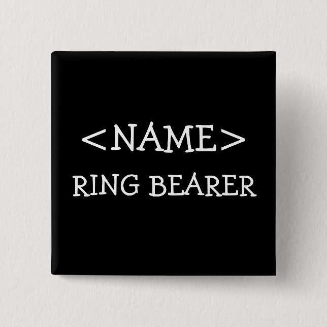 Ring Bearer Name Button (Front)