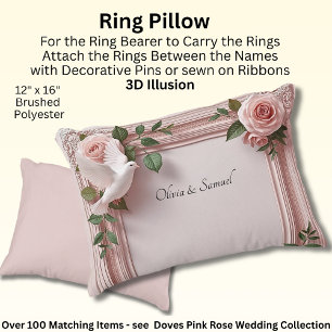 Ring Bearer Pillow With Bride & Groom Names